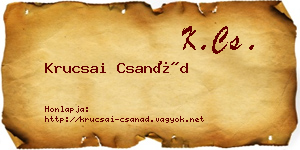 Krucsai Csanád névjegykártya